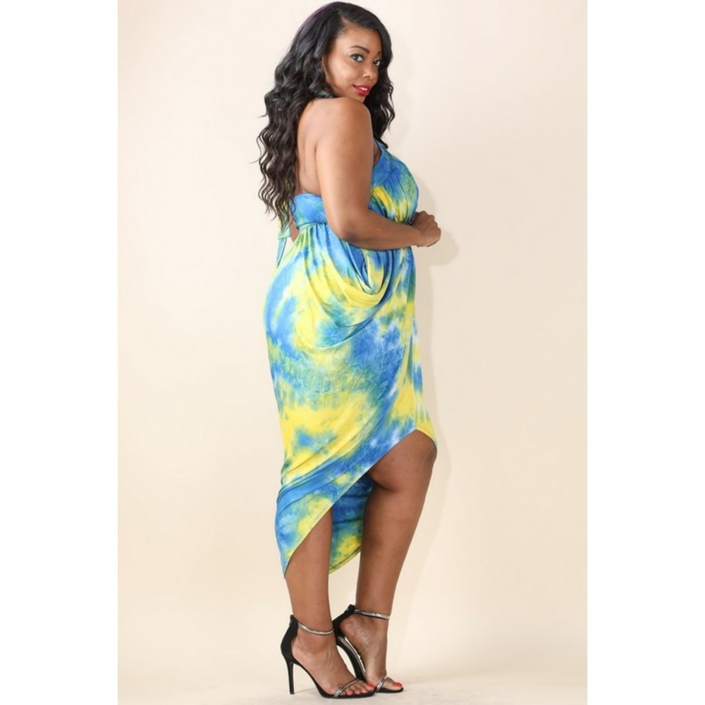 NEW PLUS TIE DYE MAXI DRESS 1X 2X 3X - Picture 8 of 8